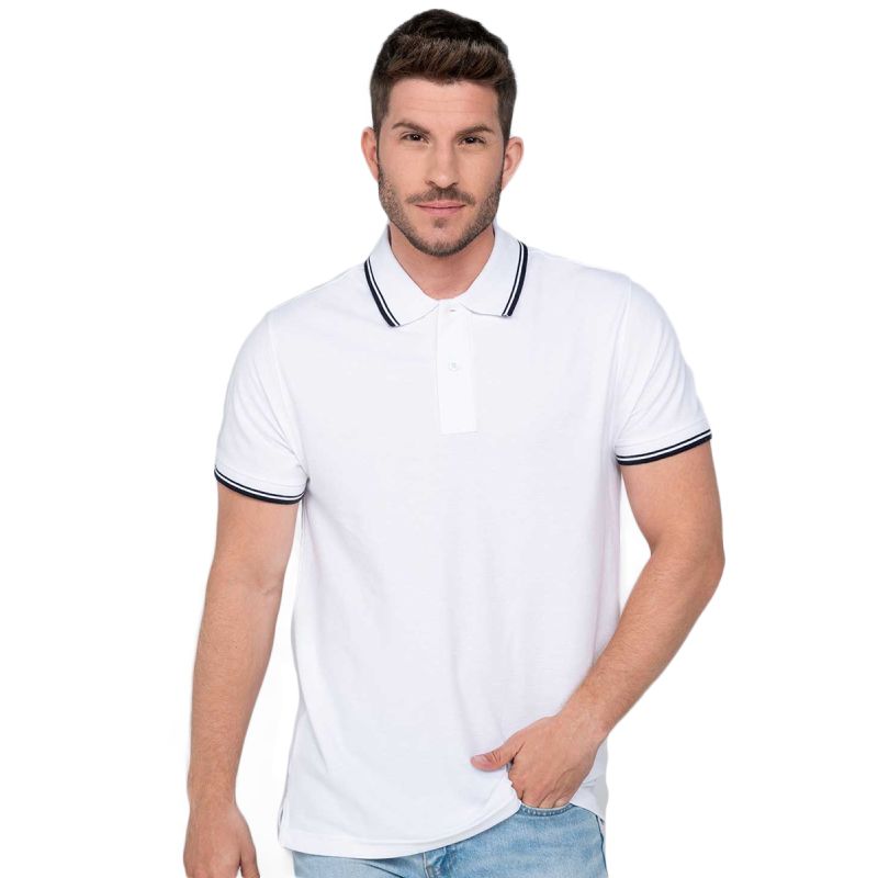 JHK Kontrasztos piké galléros póló PORA210 - JHK Kontrasztos piké galléros póló - JHK