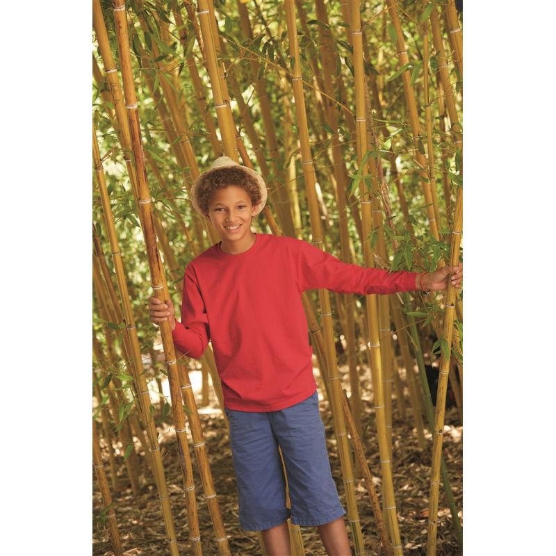 0610070 - FRUIT OF THE LOOM - Gyermek Valueweight Hosszú ujjú Póló - Fruit of the Loom