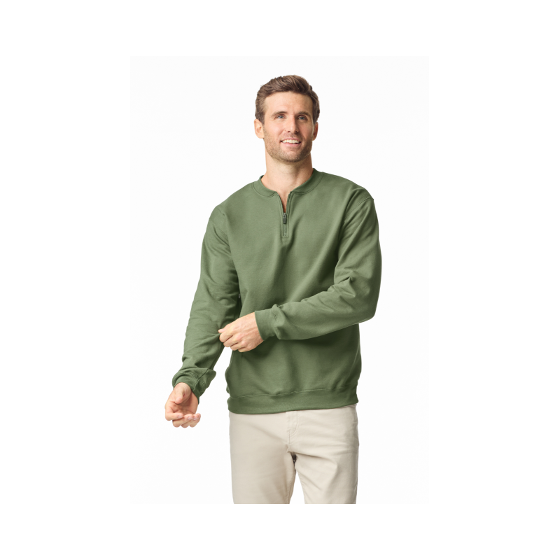 SOFTSTYLE MIDWEIGHT FELNŐTT POLÁR 1/4 CIPZÁROS PULÓVER GISF008 - SOFTSTYLE MIDWEIGHT FELNŐTT POLÁR 1/4 CIPZÁROS PULÓVER - Gildan