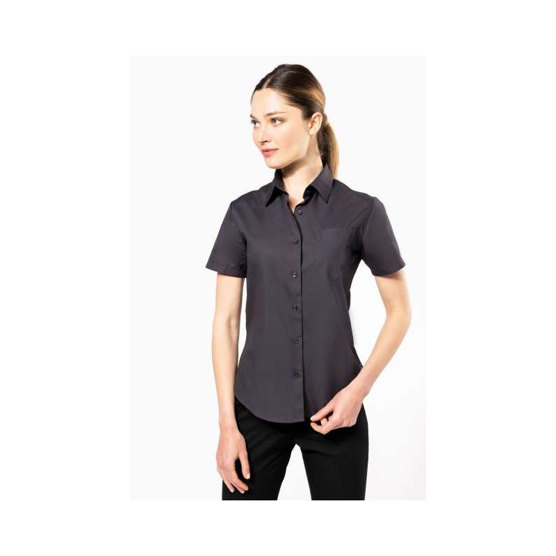 NŐI RÖVID UJJÚ KÖNNYEN KEZELHETŐ PAMUT PUPLIN ING KA544 - NŐI RÖVID UJJÚ KÖNNYEN KEZELHETŐ PAMUT PUPLIN ING - Kariban