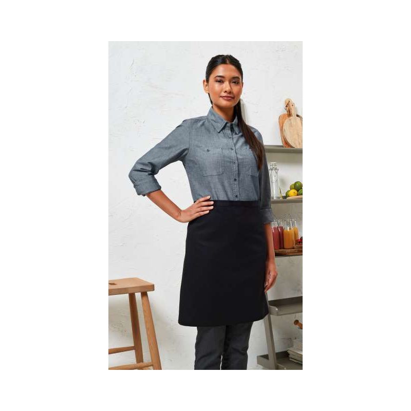 COTTON WAIST APRON, FAIRTRADE & ORGANIC CERTIFIED PR114 - COTTON WAIST APRON, FAIRTRADE & ORGANIC CERTIFIED - Premier