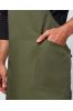 PR121 - ‘BARLEY’ CONTRAST STITCH SUSTAINABLE BIB APRON Kép 2.