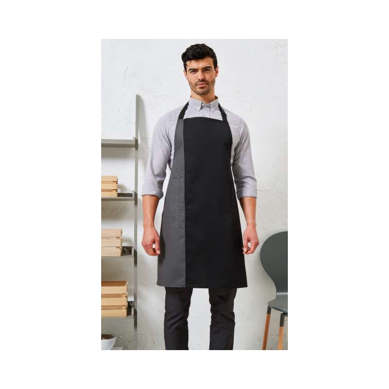 PR162 - 'COLOURS COLLECTION’ CONTRAST BIB APRON - Premier