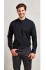 BANDED COLLAR 'GRANDAD' LONG SLEEVE SHIRT PR258 - BANDED COLLAR 'GRANDAD' LONG SLEEVE SHIRT Kép 1.