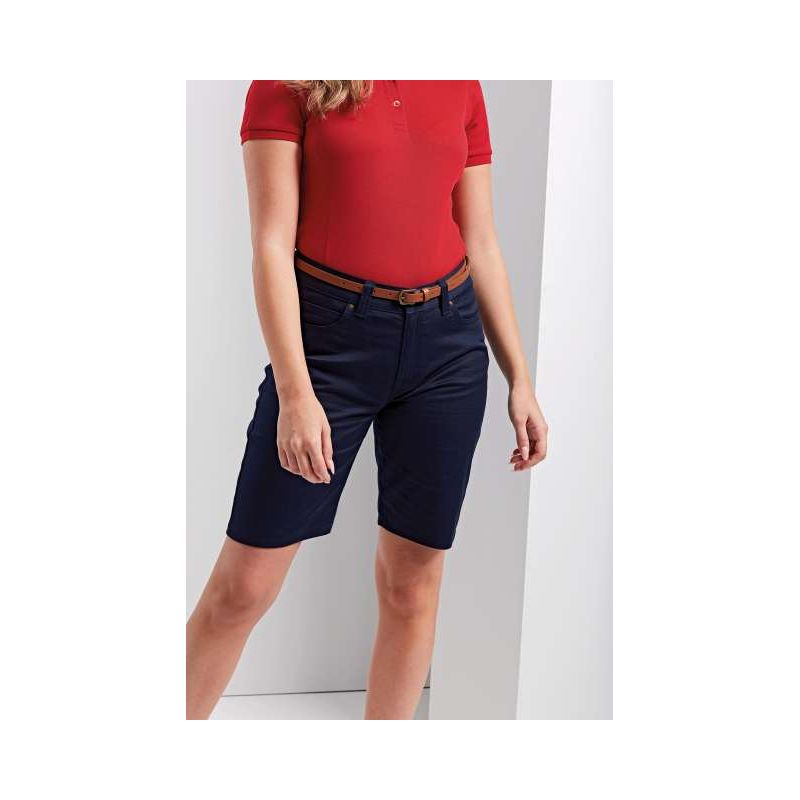 WOMEN'S PERFORMANCE CHINO SHORTS PR572 - WOMEN'S PERFORMANCE CHINO SHORTS - Premier