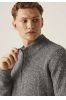 RETRF673 - SOLOMON ZIP-NECK KNITTED PULLOVER Kép 3.