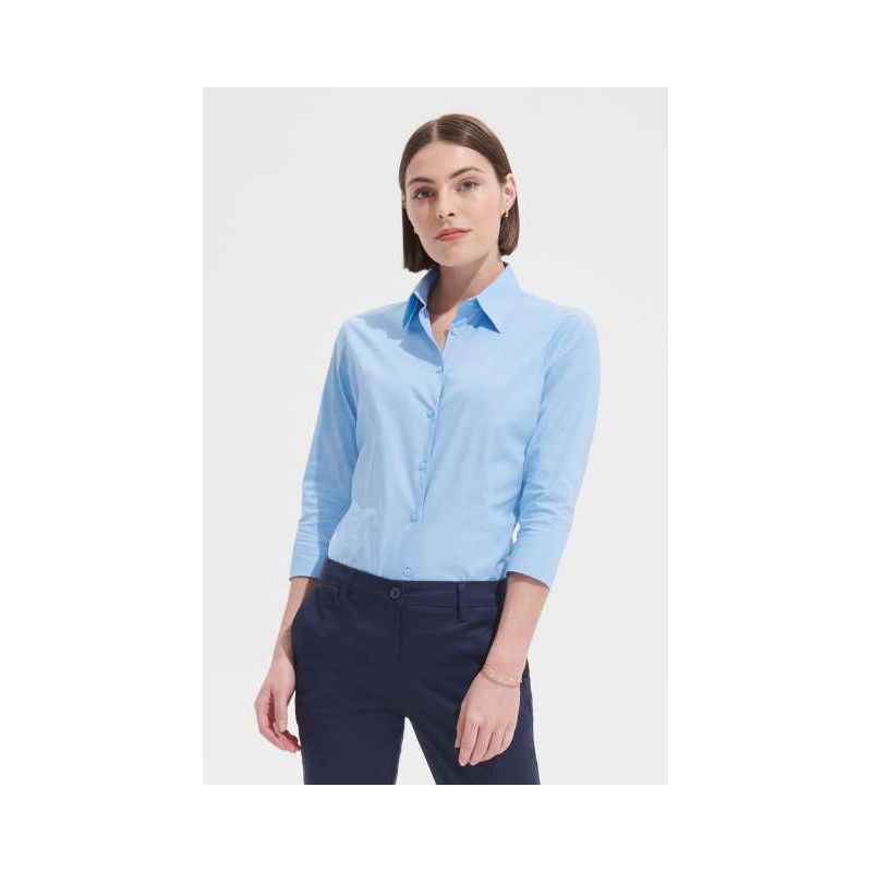 SOL'S EFFECT - 3/4 SLEEVE STRETCH WOMEN'S SHIRT SO17010 - SOL'S EFFECT - 3/4 SLEEVE STRETCH WOMEN'S SHIRT - SOL'S