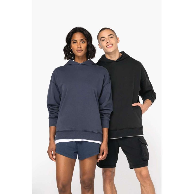 UNISEX WASHED EFFECT OVERSIZE HOODED SWEATSHIRT NS448 - UNISEX WASHED EFFECT OVERSIZE HOODED SWEATSHIRT - Native Spirit