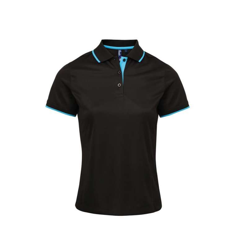 LADIES’ CONTRAST COOLCHECKER® POLO PR619 - LADIES’ CONTRAST COOLCHECKER® POLO - Premier